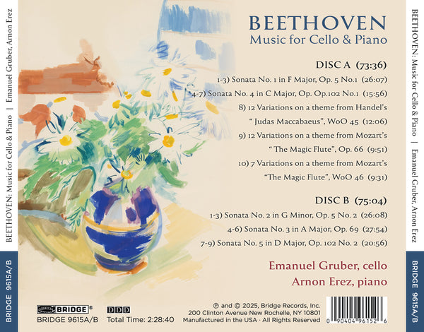 BEETHOVEN: MUSIC FOR CELLO & PIANO BRIDGE 9615A/B – Bridge Records