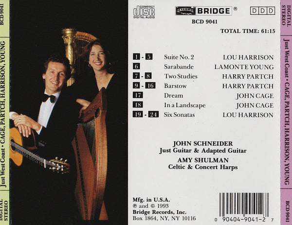 Just West Coast Microtonal music for guitar and harp BRIDGE