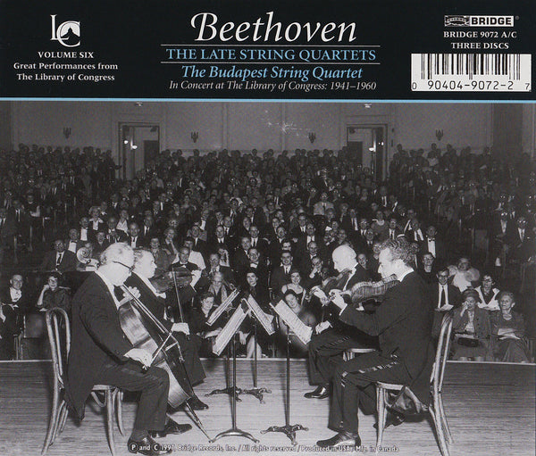 Beethoven Late String Quartets The Budapest String Quartet Great