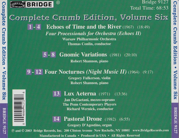Complete Crumb Edition, Vol. 6 BRIDGE 9127 – Bridge Records