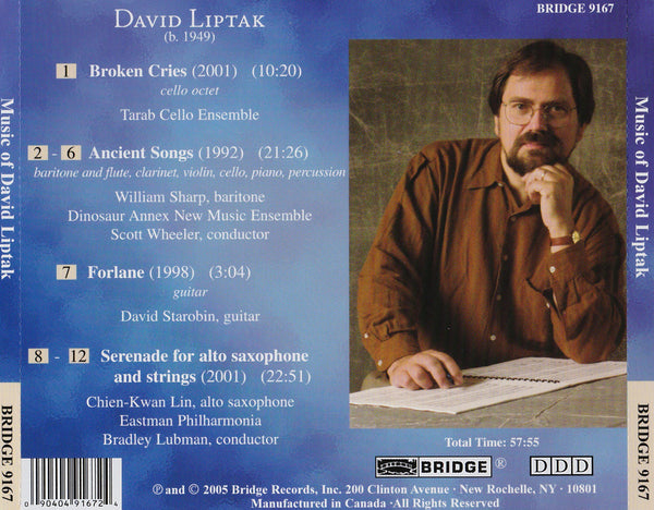 The Music of David Liptak BRIDGE 9167 – Bridge Records