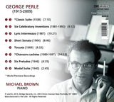 George Perle: Eight Pieces (1938-1997); Michael Brown, piano <BR> BRIDGE 9426
