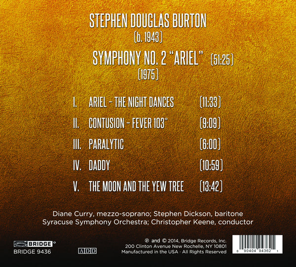 洋楽 I Hear a Symphony [expanded edition 2CD] Stephen Douglas Burton: Symphony No. 2 “Ariel” BRIDGE 9436