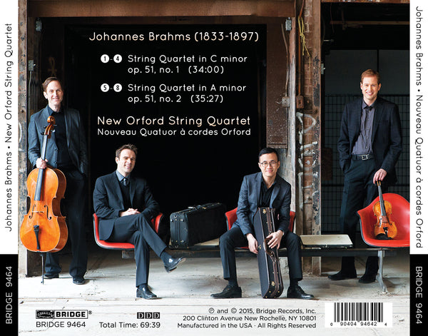 New Orford String Quartet: Music of Brahms BRIDGE 9464