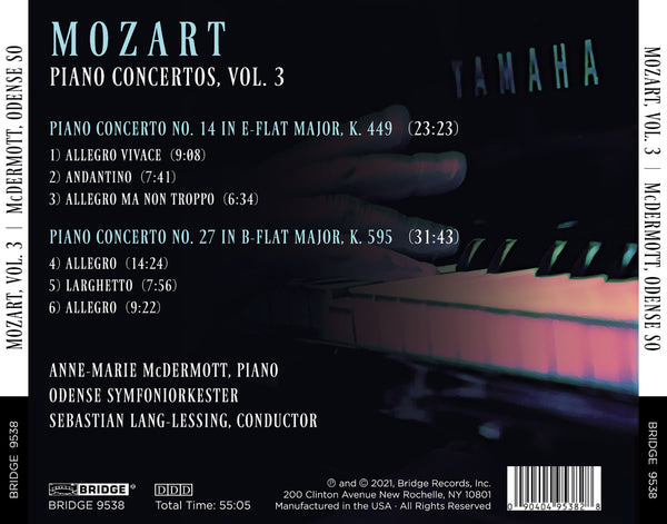 Mozart Piano Concertos, Vol. 3 Anne-Marie McDermott, piano BRIDGE