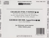 Jan DeGaetani and Gilbert Kalish perform <br> Music of Crumb and Ives <BR> BRIDGE 9006