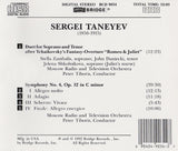Sergey Taneyev: Romeo and Juliet and Symphony No. 4 <BR> BRIDGE 9034