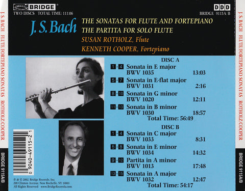 Susan Rotholz JS Bach: Music for Flute Susan Rotholz, flute BRIDGE 9115A/B – Bridge ...
