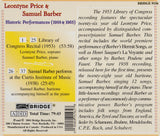 Leontyne Price and Samuel Barber in Concert <br> Great Performances, Vol. 19 <BR> BRIDGE 9156