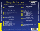 Songs and Encores <br> Judith Bettina, soprano <BR> BRIDGE 9199