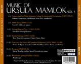 Music of Ursula Mamlok, Vol. 1 <BR> BRIDGE 9291